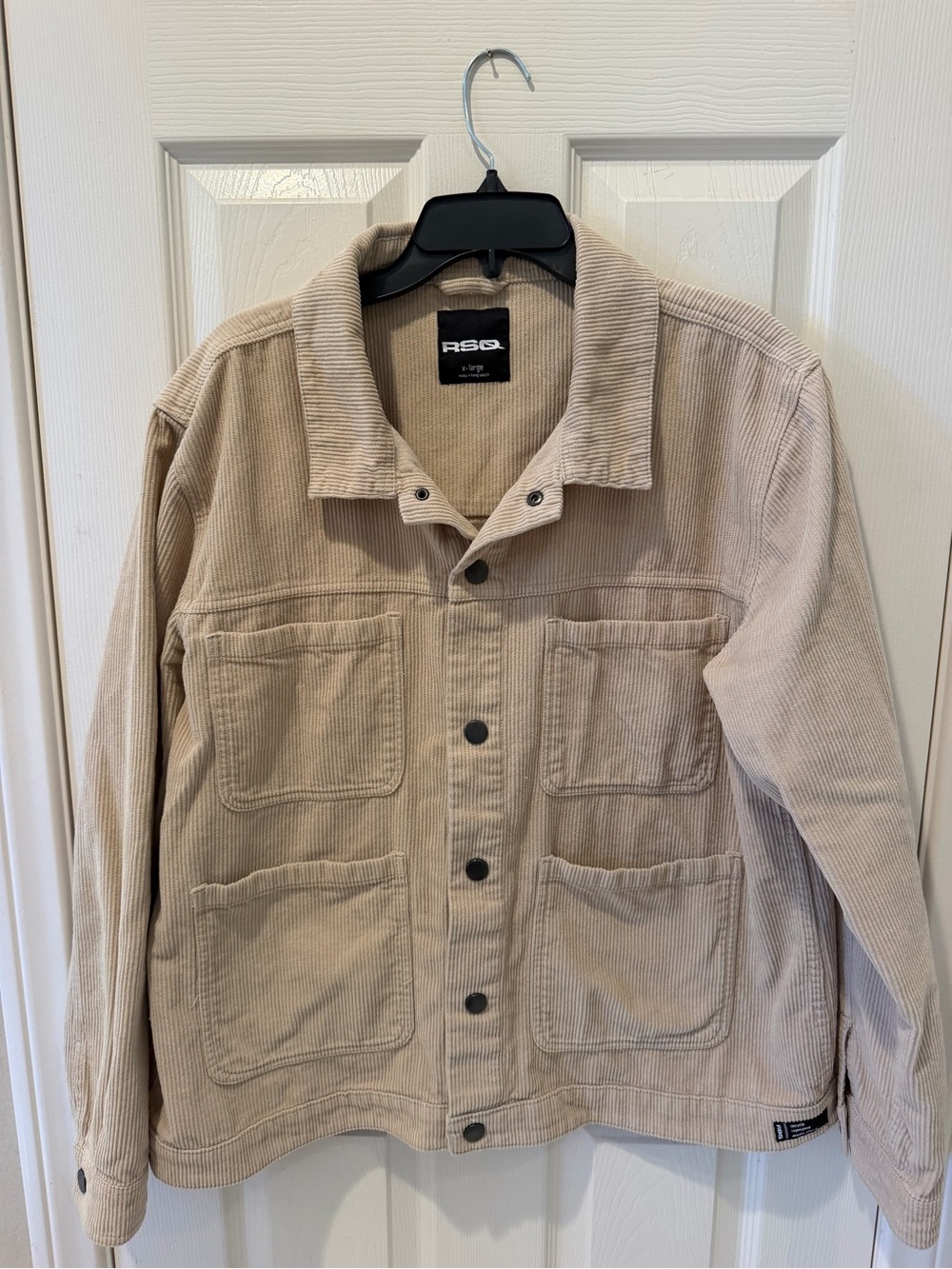 RSQ Men's Light Beige Corduroy Shirt Jacket